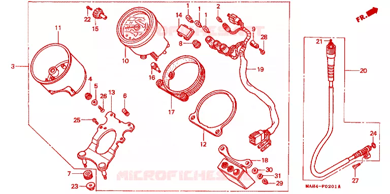 COMPTEUR Honda MOTO 1100 SHADOW 1995  VT1100C2S