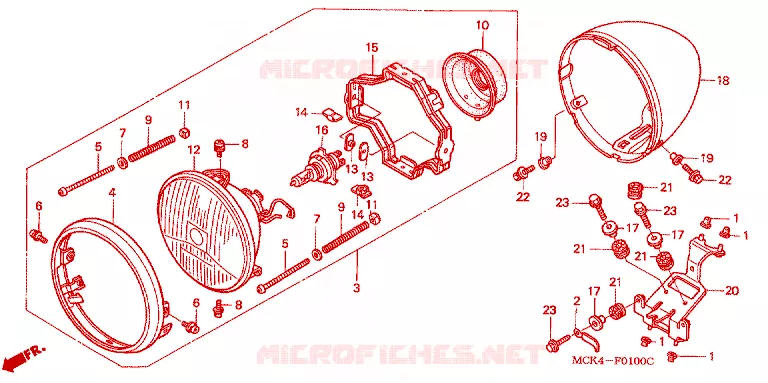 PHARE Honda MOTO 1100 SHADOW 2002  VT1100C22