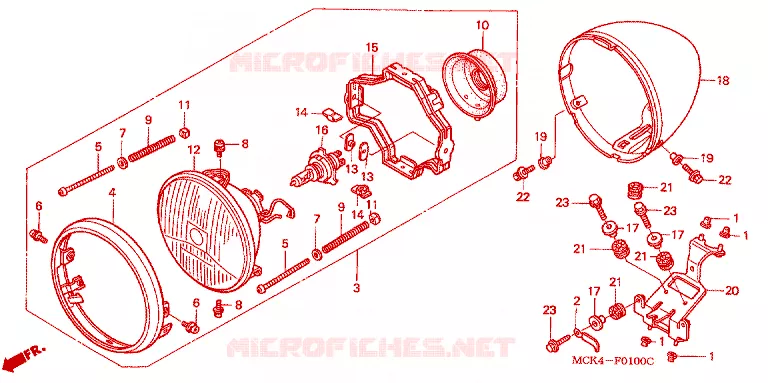 PHARE Honda MOTO 1100 SHADOW 2002  VT1100C22