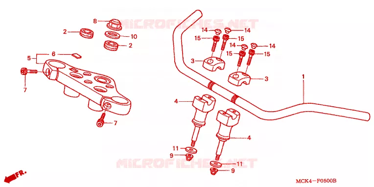 GUIDON - TE DE FOURCHE Honda MOTO 1100 SHADOW 2006  VT1100C26