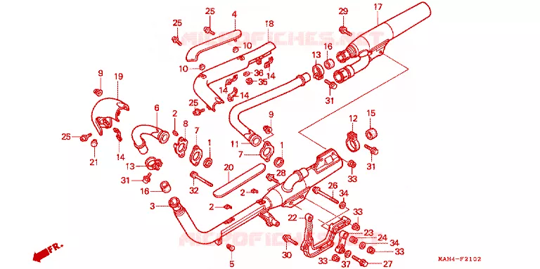 SILENCIEUX D'ECHAPPEMENT Honda MOTO 1100 SHADOW 1996  VT1100C2T