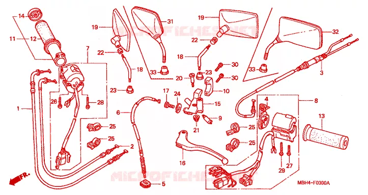 COMMODOS - POIGNEES Honda MOTO 1100 SHADOW 2002  VT1100C32