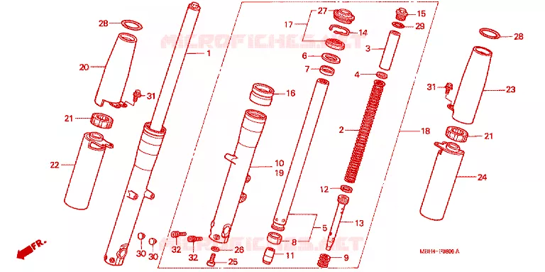 FOURCHE Honda MOTO 1100 SHADOW 2000  VT1100C3X