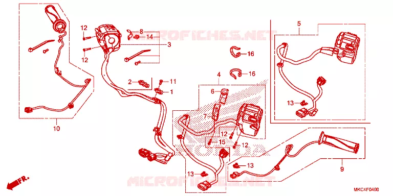 COMMODOS - POIGNEES Honda MOTO 1800 GOLD-WING 2018  GL1800J