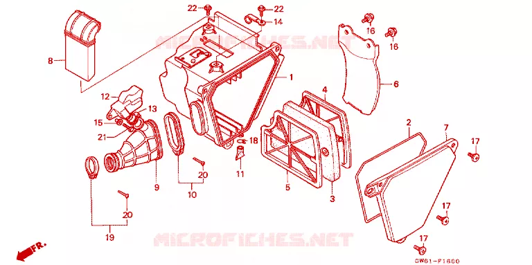FILTRE A AIR Honda MOTO 80 CRM 1992  CRM80P