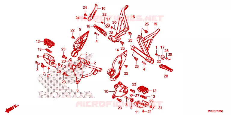 REPOSE PIED Honda MOTO 1000 AFRICA-TWIN 2019  CRF1000D2K