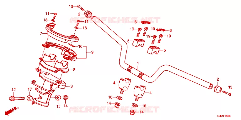 GUIDON - CARENAGE Honda SCOOTER 125 PCX 2018  WW125J