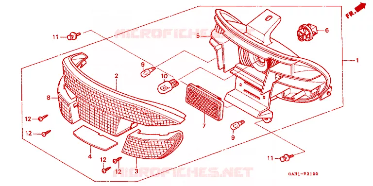 FEUX ARRIERE Honda SCOOTER 50 DIO 1993  SK50MP_YA