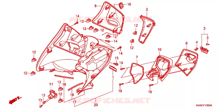 PROTEGE JAMBES Honda SCOOTER 125 PCX 2014  WW125EX2E