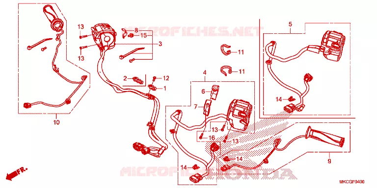 COMMODOS - POIGNEES Honda MOTO 1800 GOLD-WING 2020  GL1800DAL