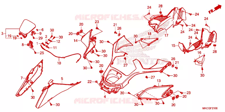 CAPOT Honda MOTO 1800 GOLD-WING 2020  GL1800DAL