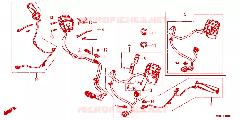 COMMODOS - POIGNEES Honda MOTO 1800 GOLD-WING 2020  GL1800DAL_J