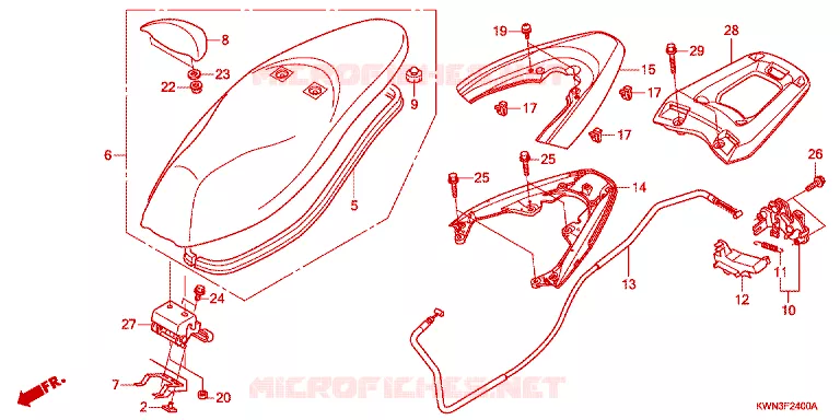SELLE Honda SCOOTER 125 PCX 2012  WW125EX2A