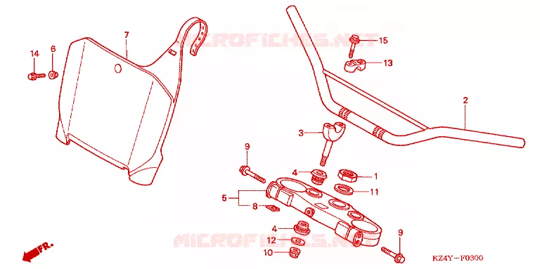 GUIDON Honda MOTO 125 CR 2000  CR125RY