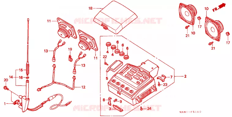RADIO Honda MOTO 1500 GOLD-WING 1996  GL1500SET