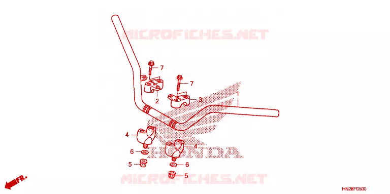 GUIDON Honda ATV 500 FOURTRAX 2011  TRX500FAB