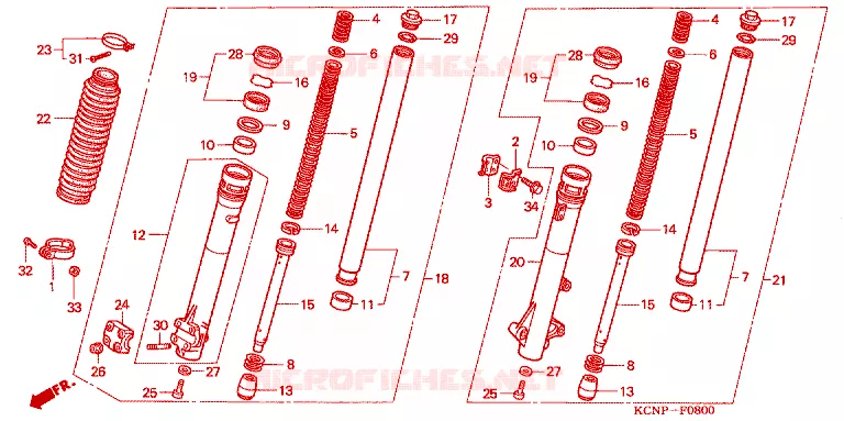 FOURCHE Honda MOTO 200 XR 2006  XR2005
