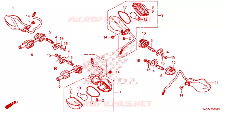 CLIGNOTANT Honda MOTO 500 CBR 2014  CBR500RE