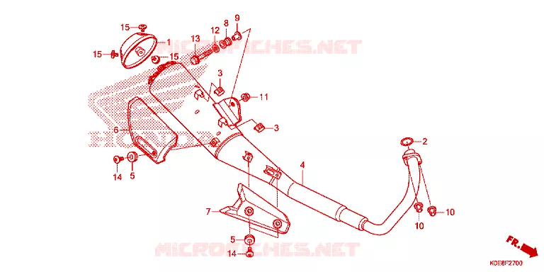 SILENCIEUX D'ECHAPPEMENT Honda MOTO 160 CBF 2019  CBF160FSK