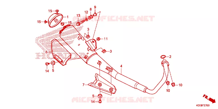 SILENCIEUX D'ECHAPPEMENT Honda MOTO 160 CBF 2018  CBF160FSJ