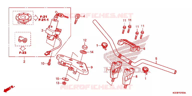 GUIDON - TE DE FOURCHE Honda MOTO 160 CBF 2021  CBF160FSM