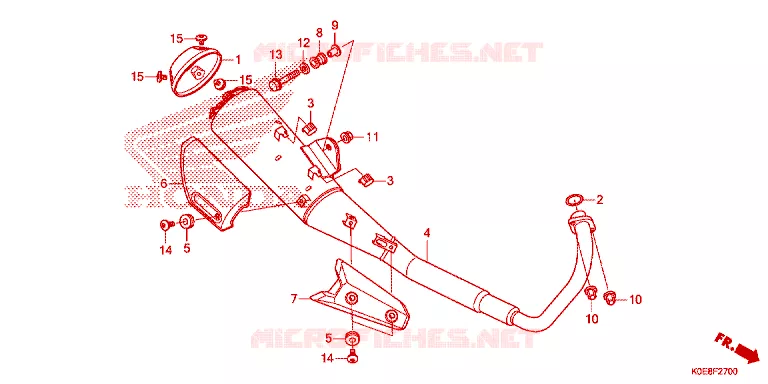 SILENCIEUX D'ECHAPPEMENT Honda MOTO 160 CBF 2020  CBF160FSK