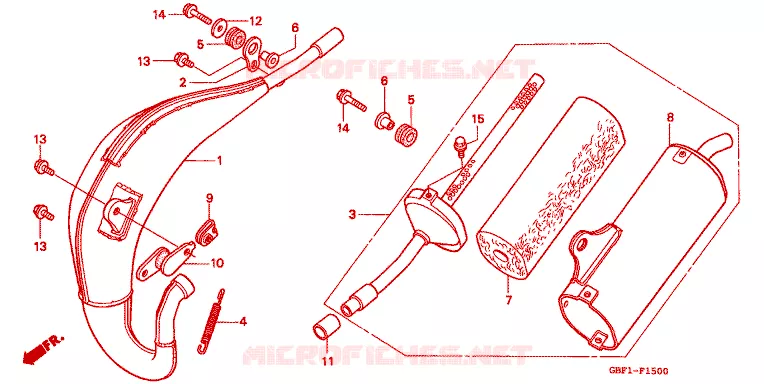 ECHAPPEMENT Honda MOTO 80 CR 1998  CR80RW