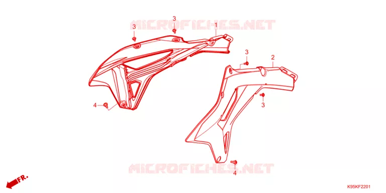 OUIES DE RADIATEUR Honda MOTO 250 CRF 2024  CRF250RXR