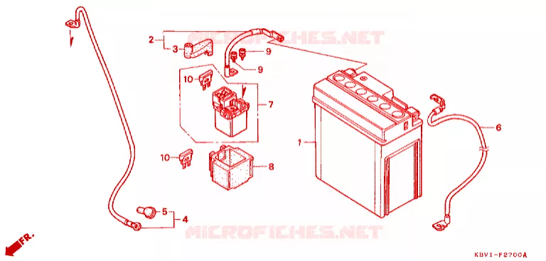 BATTERIE Honda MOTO 250 VT 1992  VT250FN