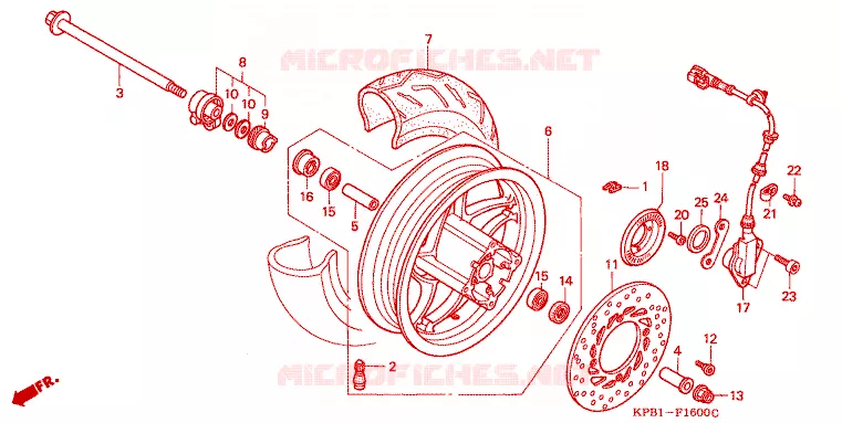 ROUE AVANT Honda SCOOTER 250 FORZA 2000  NSS250AY