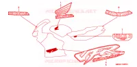 AUTOCOLLANTS pour Honda VFR 800 2000