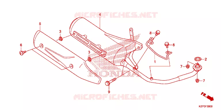 SILENCIEUX D'ECHAPPEMENT Honda MOTO 110 BENLY 2014  MW1101WHE