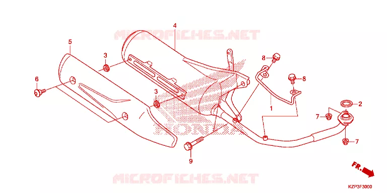 SILENCIEUX D'ECHAPPEMENT Honda MOTO 110 BENLY 2015  MW1101WHF