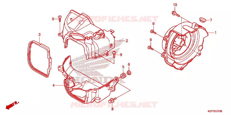 OUIES DE RADIATEUR Honda MOTO 110 BENLY 2015  MW1101WHF