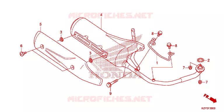 SILENCIEUX D'ECHAPPEMENT Honda MOTO 110 BENLY 2020  MW1101WHG