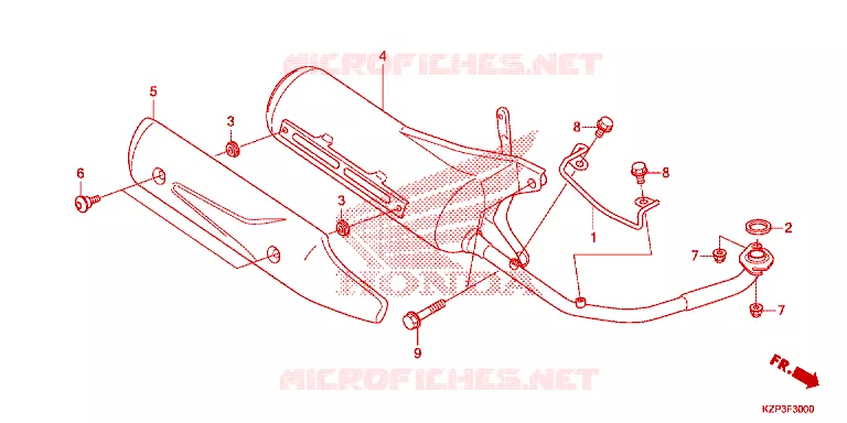 SILENCIEUX D'ECHAPPEMENT Honda MOTO 110 BENLY 2018  MW1101WHJ