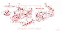 AUTOCOLLANTS pour Honda BENLY 110 DOMINO PIZZA 2020