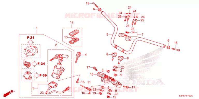 GUIDON Honda MOTO 125 MONKEY 2024  Z125MAR