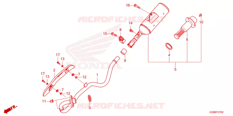 SILENCIEUX D'ECHAPPEMENT Honda MOTO 125 CRF 2024  CRF125FBR