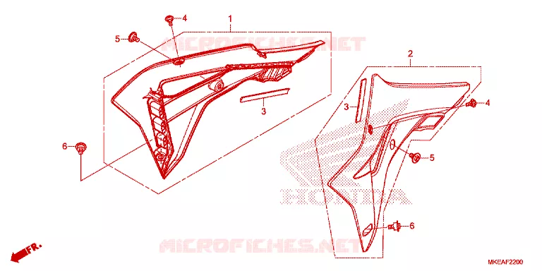 OUIES DE RADIATEUR Honda MOTO 450 CRF 2024  CRF450RLR