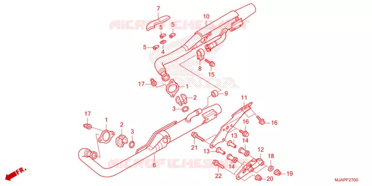 SILENCIEUX D'ECHAPPEMENT Honda MOTO 750 SHADOW 2024  VT750CR
