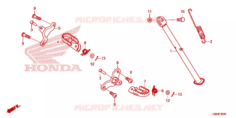 REPOSE PIED - BEQUILLE Honda MOTO 250 CRF 2024  CRF250FR