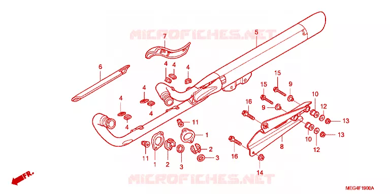 SILENCIEUX D'ECHAPPEMENT Honda MOTO 750 SHADOW 2004  VT750CA4