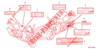 ETIQUETTE DE PRECAUTIONS pour Honda CBR 500 R BLACK 2014