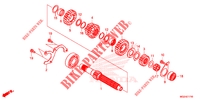 BOITE DE VITESSES (ARBRE SECONDAIRE) pour Honda CBR 500 R RED 2014