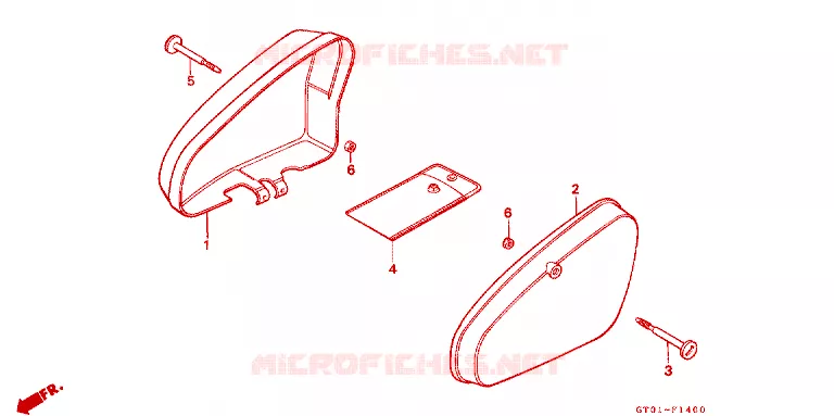 COUVERCLES LATERAUX Honda MOTO 90 CUB 1993  C90DP