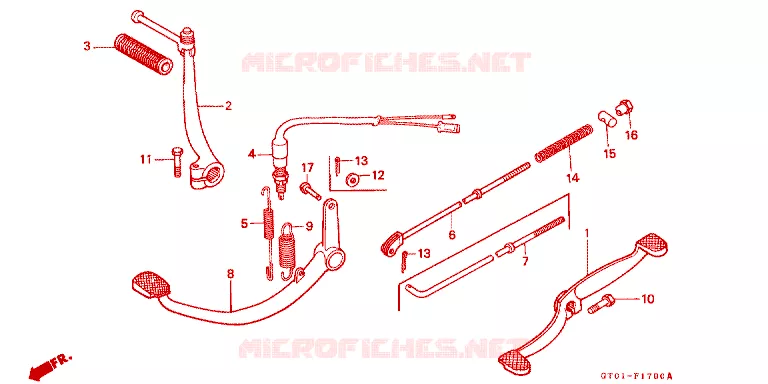 PEDALE - KICK Honda MOTO 90 CUB 1994  C90DP