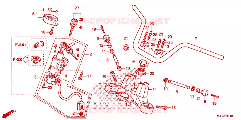 GUIDON - TE DE FOURCHE Honda MOTO 700 CTX 2015  CTX700NF