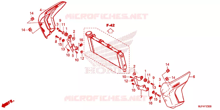 OUIES DE RADIATEUR Honda MOTO 700 CTX 2015  CTX700NF