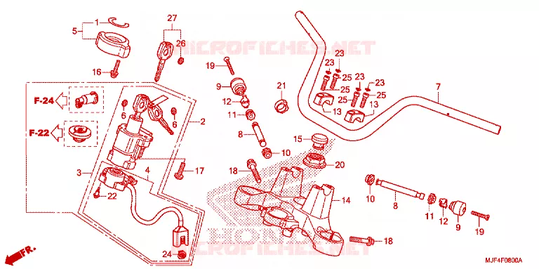 GUIDON - TE DE FOURCHE Honda MOTO 700 CTX 2015  CTX700NDF